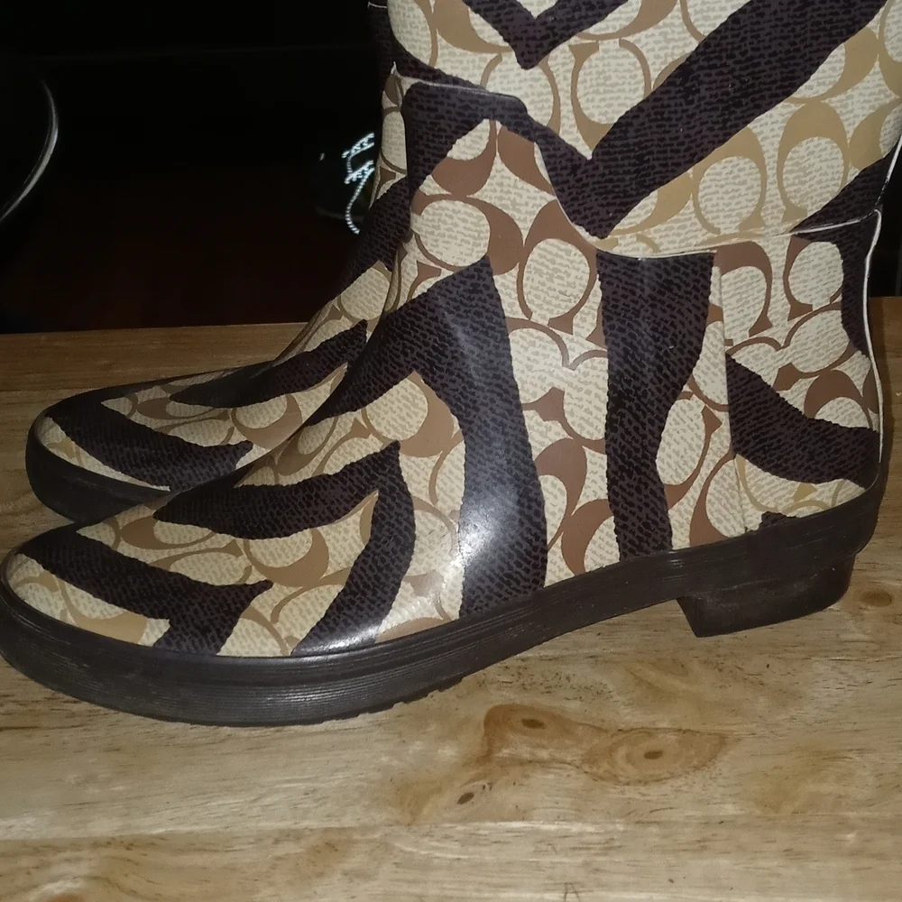 Women Coach Rain Boots
